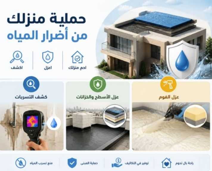 كيف تحمي منزلك من أضرار المياه؟ دليل اكتشاف التسربات وأفضل طرق العزل الحديثة